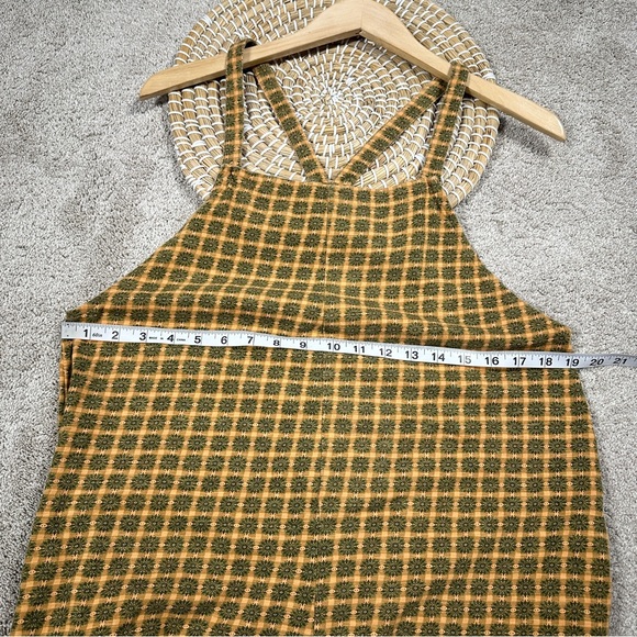 Known Supply Women’s Organic Cotton Cadence Overall Retro in Apricot Plaid M - Picture 12 of 14